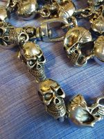 Vintage Totenkopf Skull Halskette Collier, Metall