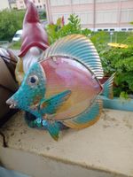 Poisson décoratif en métal(3D)Tolles Geschenk&Mitbrinsel!