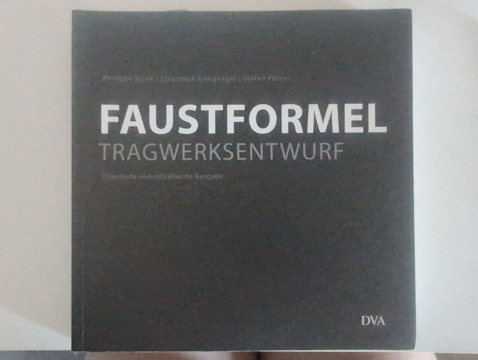 Livres: FAUSTFORMEL TRAGWERKSENTWURF – D'occasion à Besenbüren par ram_z8pp