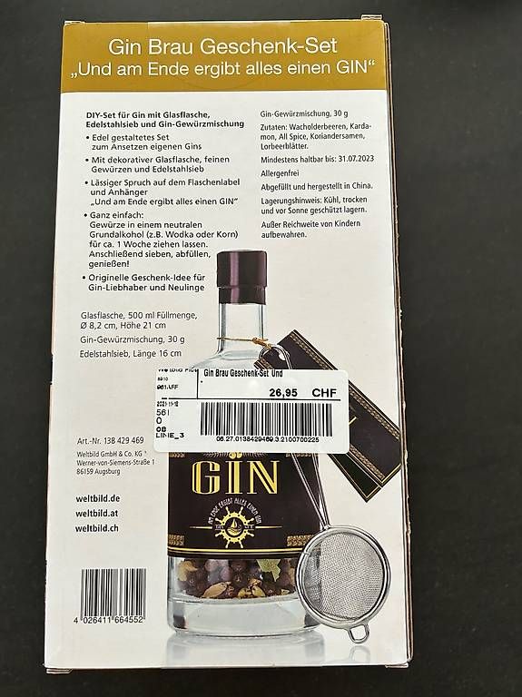 Bevande alcoliche: Gin Brau Geschenk-Set neu – Nuovo e nell'imballaggio originale da Oberlunkhofen venduto da HelenOL 1