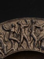 Fritz Nuss Reliefplatte „Arkadischer Reigen“ Kunstguss Eisen