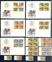 1984 Pro Juventute  FDC / FDC 4er / Viererblock + Einzel ET