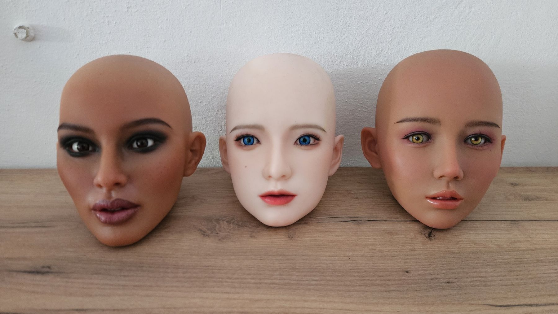 Bambole: 3x Kopf Puppenköpfe lebensecht Silikon – Nuovo e nell'imballaggio originale da Bülach venduto da winzelerdavid 2