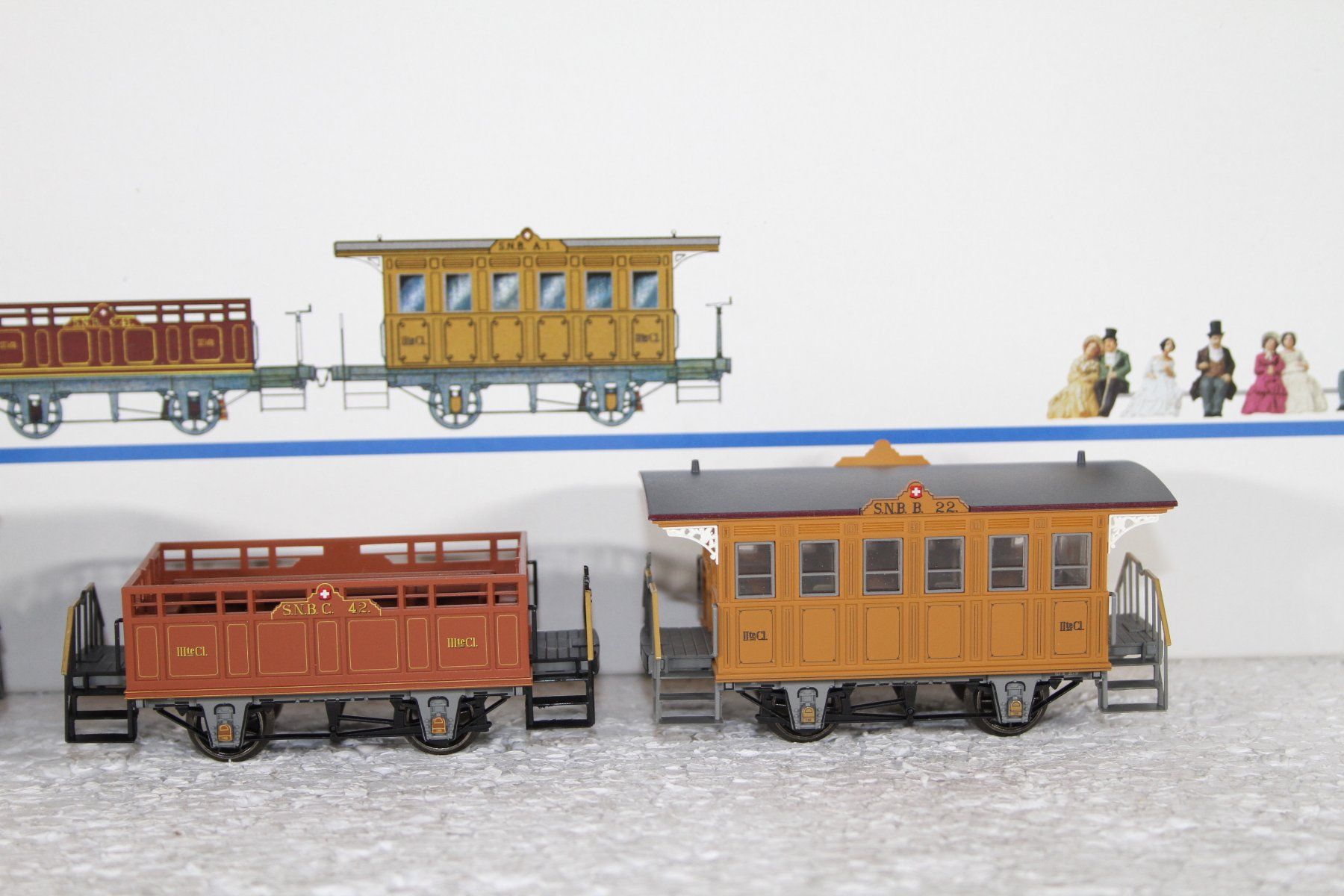 Märklin Modellini di ferrovie: Märklin 43471 SNB Spanisch Brötli Bahn Set – Nuovo (secondo la descrizione) da Triesen venduto da gleis8 2