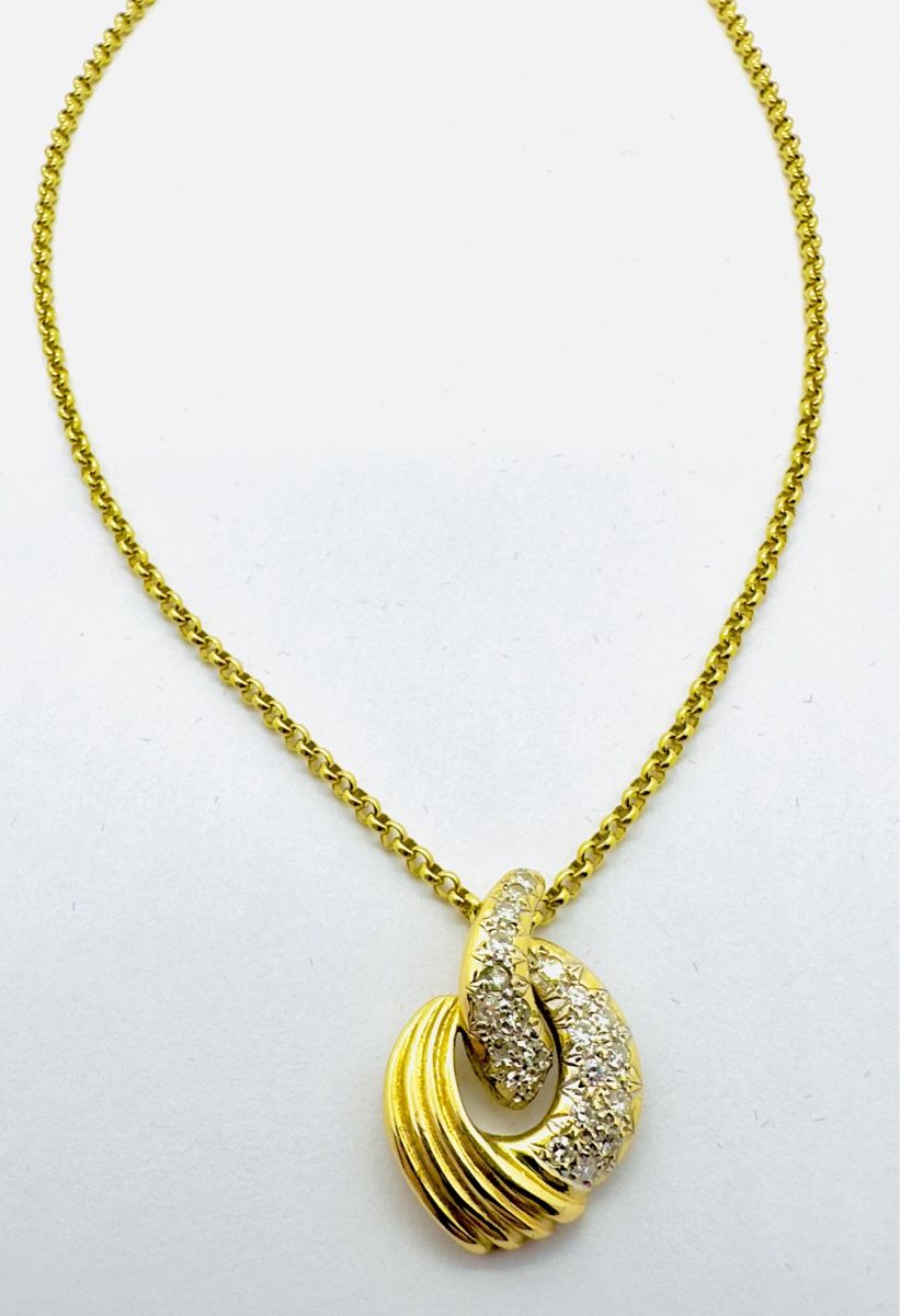 Catenine: 750 Gold Collier mit 050 ct Brillanten – Nuovo (secondo la descrizione) da Murg venduto da MTGold 1