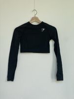 Damen Gymshark Croptop langarm schwarz Grösse S guter Zustan