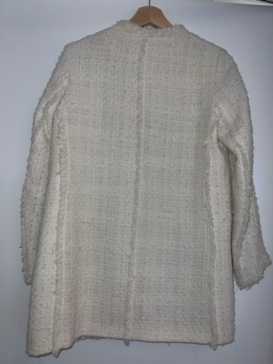 Zara Cappotti: Zara Basic Damen Mantel Weiss Struktur-Optik Grösse S – Usato da Urdorf venduto da ines.tr96 2