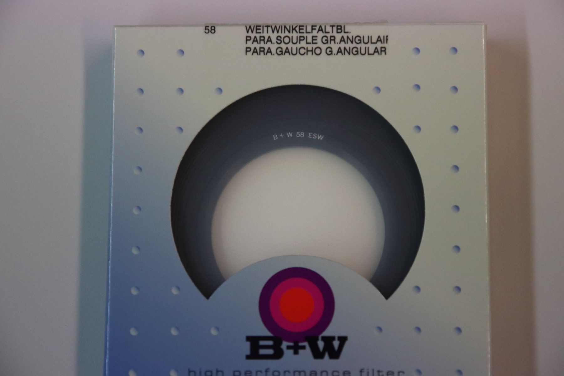 Filtri: B+W Gummi Sonnenblende Weitwinkel 58mm – Nuovo (secondo la descrizione) da Zofingen venduto da OWYSSAG
