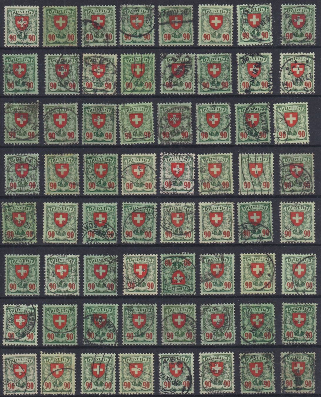 Alle Briefmarken: M) Lot Wappenmuster, sehe Scan – Gebraucht aus Claro von Chanty7