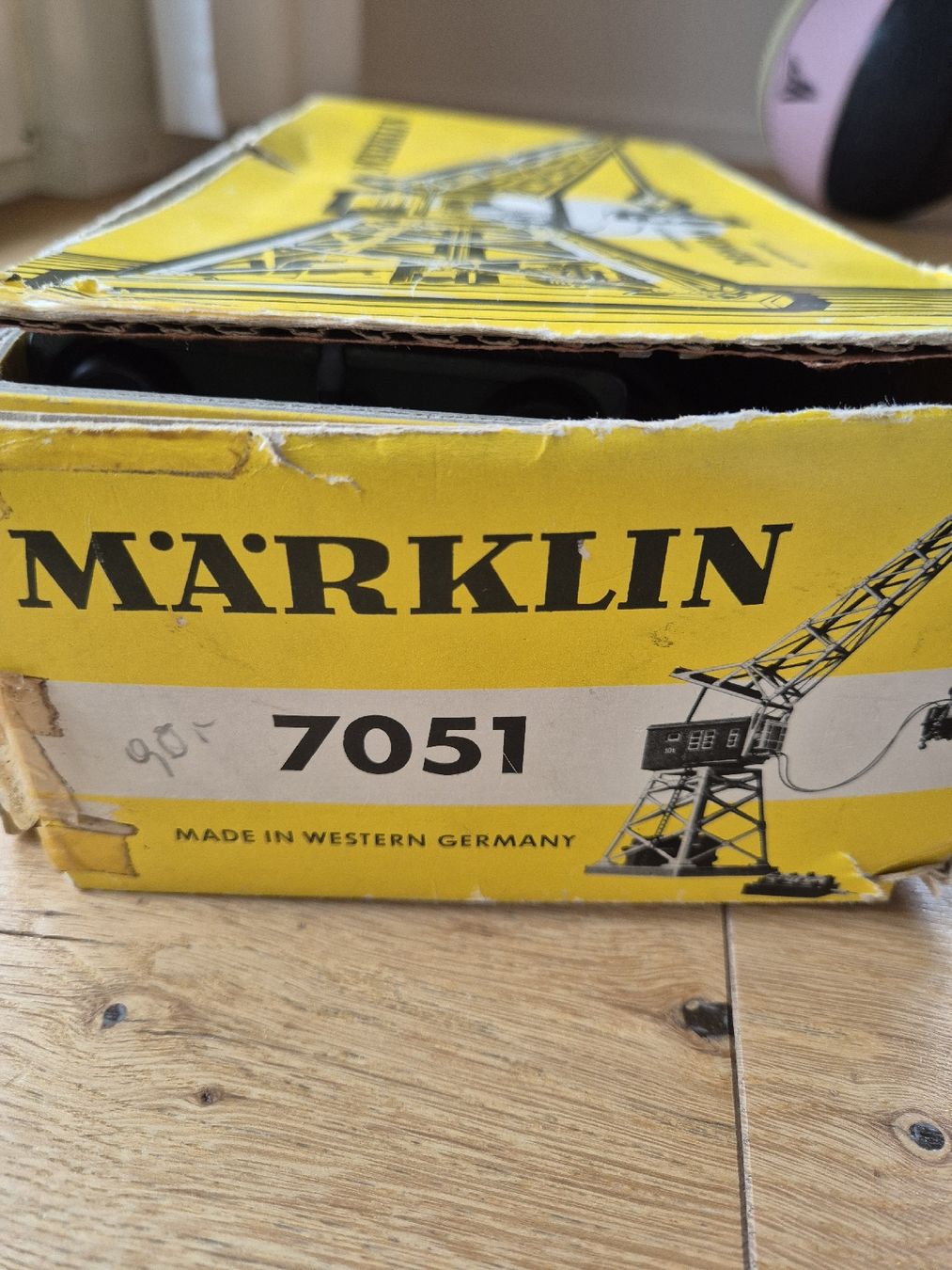 Märklin Modellini di ferrovie: Märklin Drehkran 7051 mit Originalkarton – Usato da Mollis venduto da Kekie 7