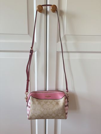 Coach Pink Leather Sling Bag