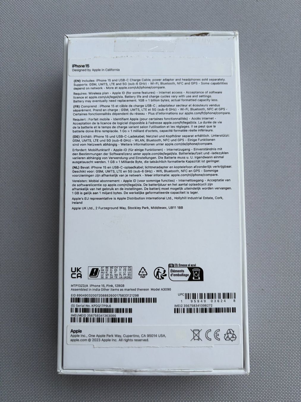 Apple Portables: iPhone 15 Pink 128 GB – D'occasion à Volketswil par Check64 2