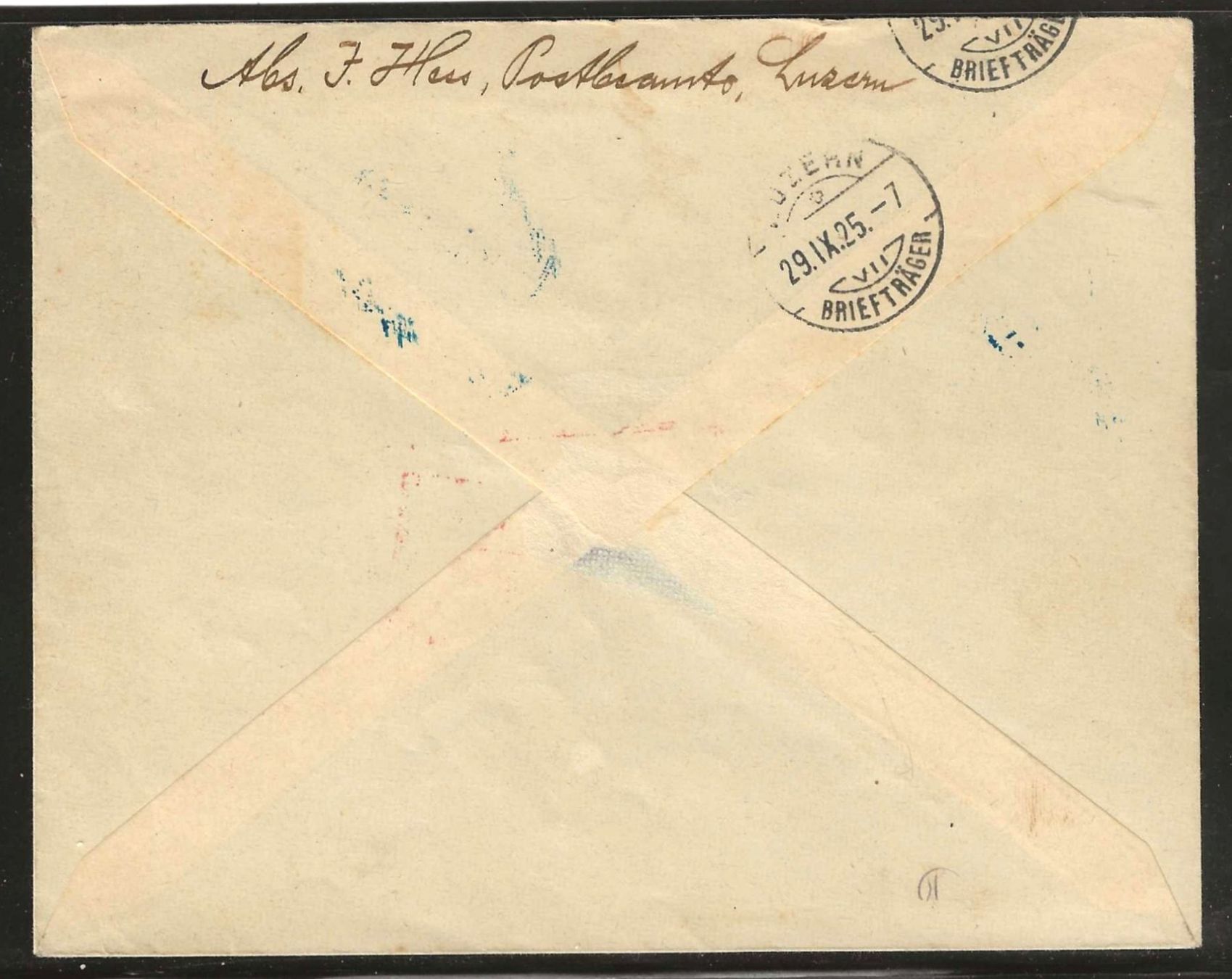 Alle Briefmarken: 1925 : Erstflug Basel -  Mannheim auf R-Brief, KP 230.-- – Gebraucht aus Gümligen von Geniusbuy 1