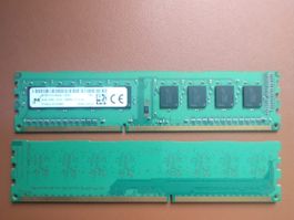 2x 4GB DDR3 RAM, 1600mhz PC3L Single Rank (1Rx8)