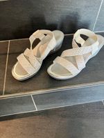 Sandalen silberfarben, Grösse 38