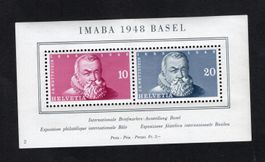 LotsTimbres Suisse , Bloc Imaba 1948 Basel  voir Photos