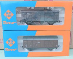 Roco HO 46062 CFL/46060 NS,2 wagons marchandises"Commme neuf