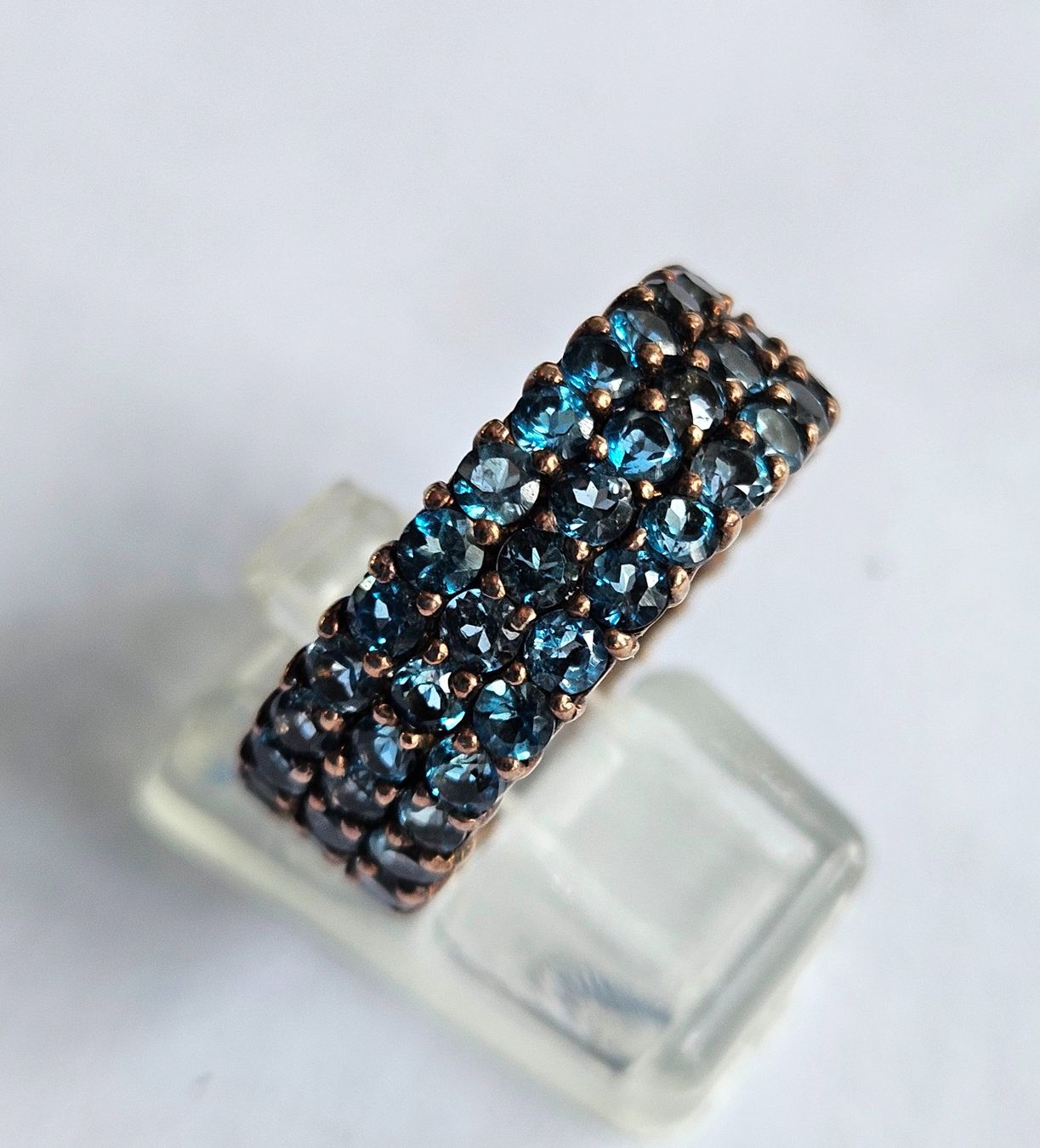 Anelli: Ring mit blauen Steinen Silber Grösse 61 – Nuovo (secondo la descrizione) da Zürich venduto da adriben 3
