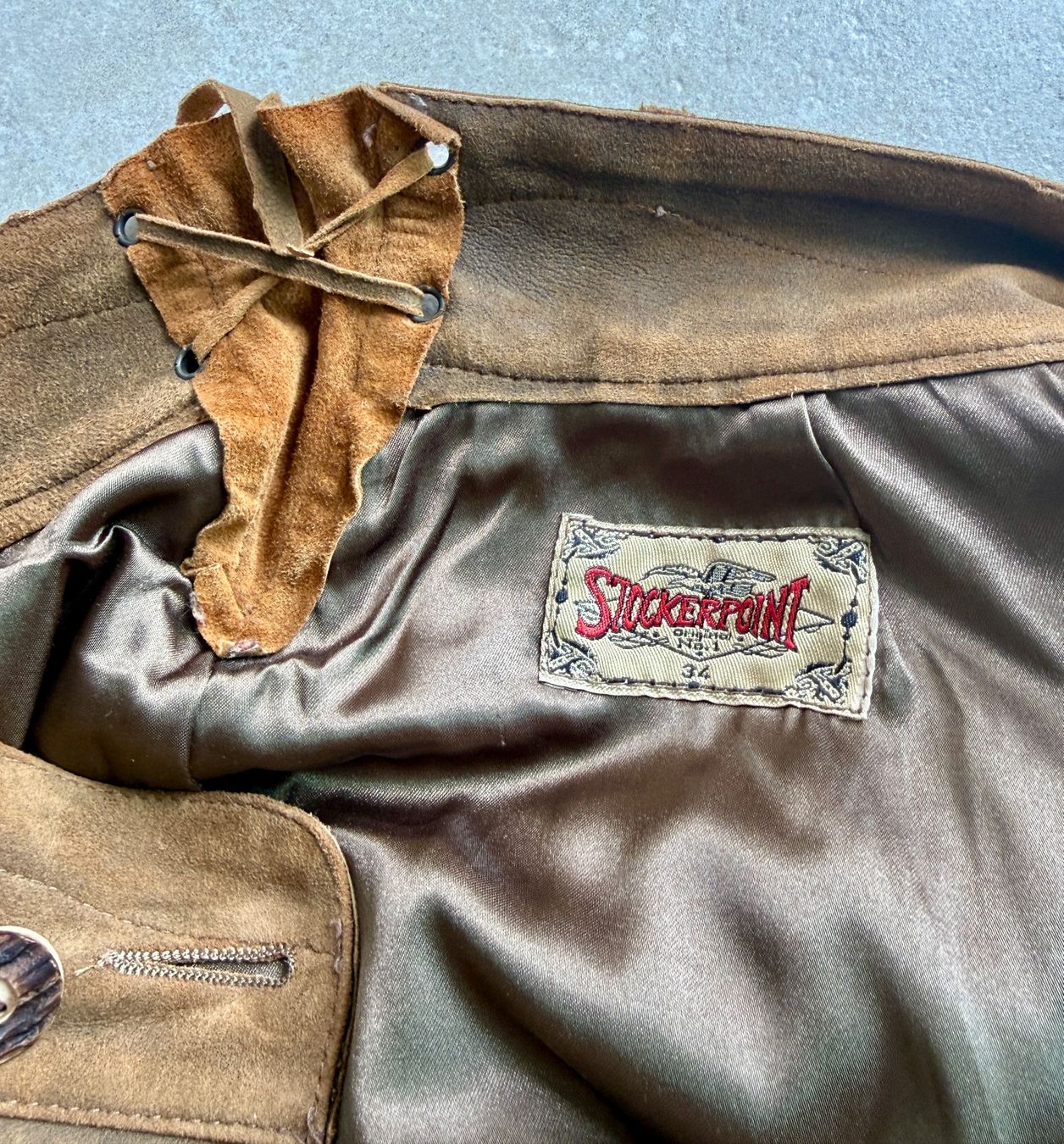Pantaloni: Orig. Stockerpoint Trachten-Lederhose - Gr. 34 – Usato da Horgen venduto da T2305 2