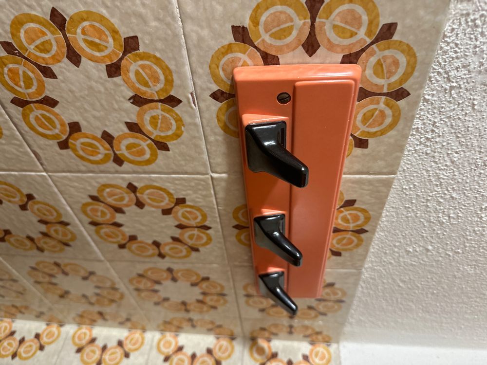 Swan Retro Küchenset - Handtuchstange & Becherbaum Mit 6 Haken Orange