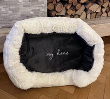 Hundebett „my Home“ flauschig, creme & anthrazit, neuwertig