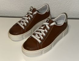 Damen Freizeit-Sneakers Rieker Gr. 37, braun - weiss
