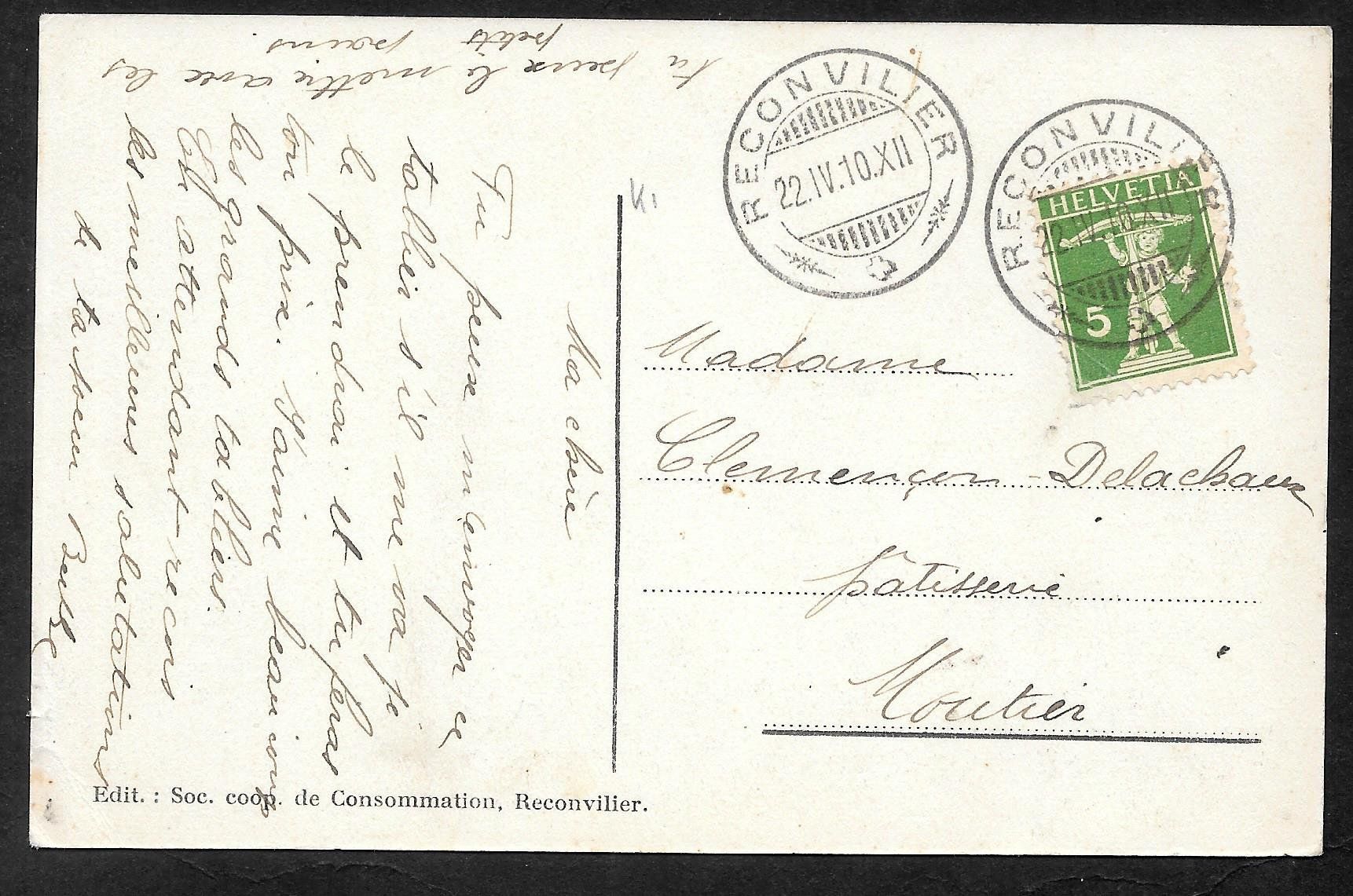 Cartoline postali: Reconvilier Grand Rue – Usato da Olten venduto da clotaldi 1