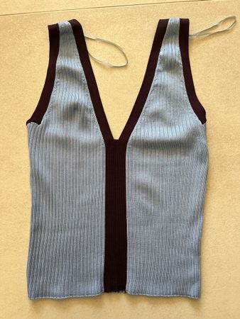 Blue Summer Knitted Top, size S