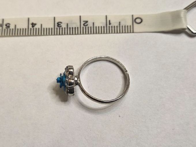 Anelli: Bague Argentée Rose Bleue Strass – Nuovo (secondo la descrizione) da Territet venduto da Cenh 4