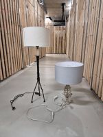 2 neue Lampen: Metall schwarz + Vintage-Stil creme