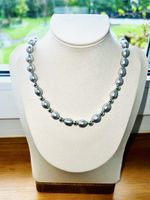 Perlenkette grau Silber 925 - 48 cm edel