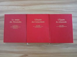 Lot de 3 livres sur l'Égypte antique