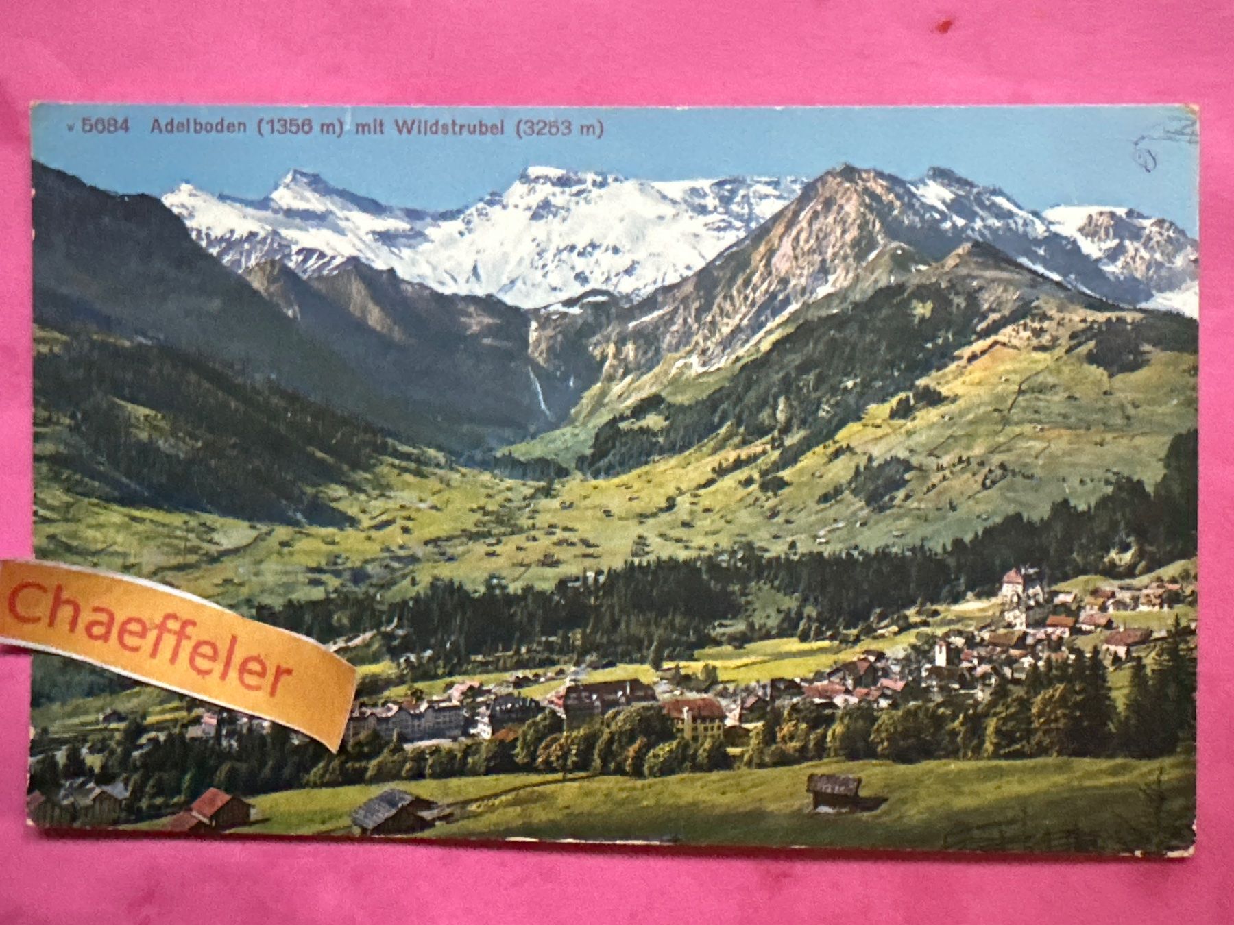 Cartoline postali: 1927 5684 Adelboden mit Wildstrubel – Usato da Zürich venduto da Chaeffeler