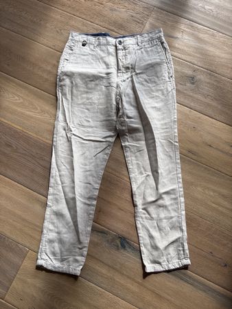 Zara Man Leinen Hose, Beige, Sommerlich, Grösse 40/31 Top!