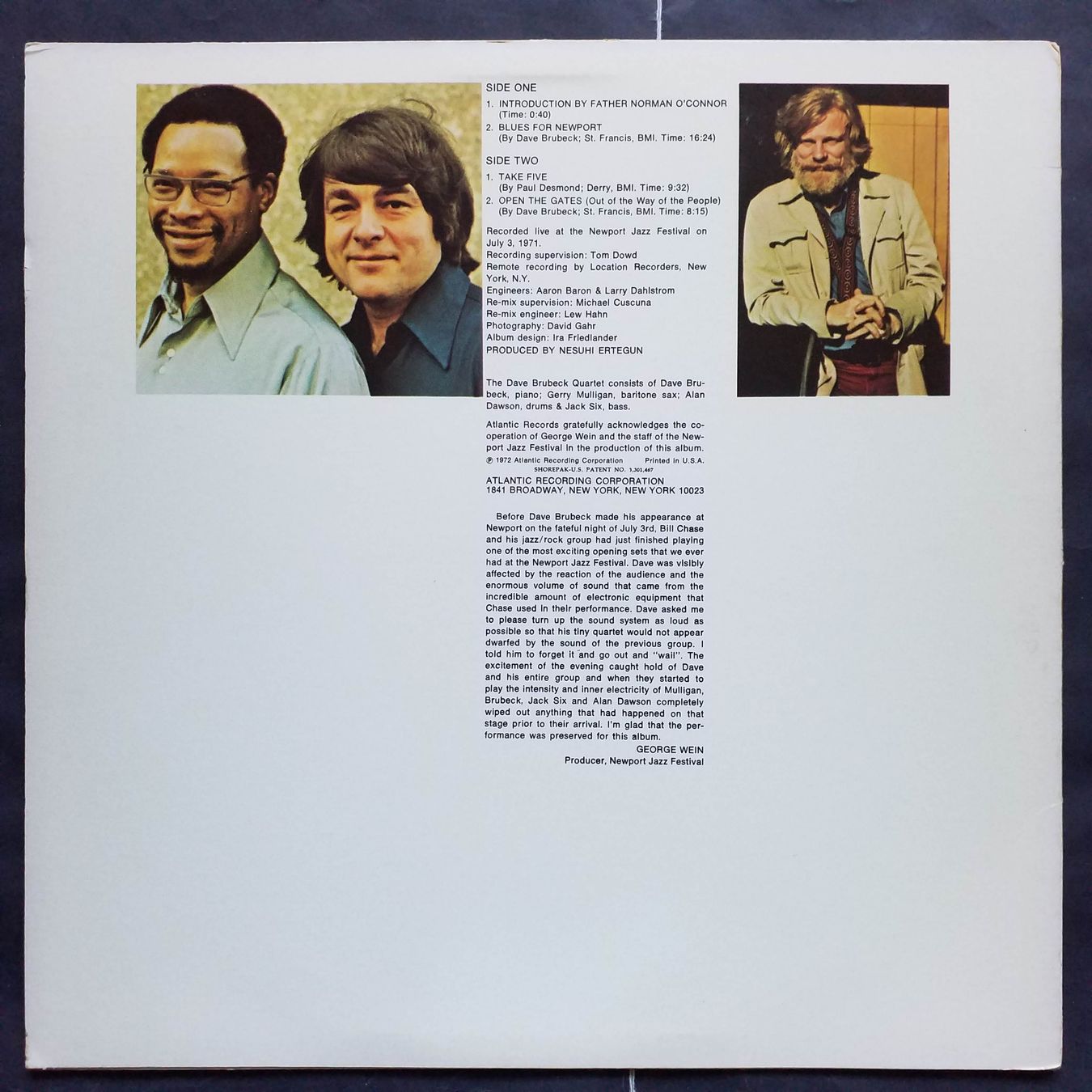 Schallplatten: D. BRUBECK - G. MULLIGAN,  the last ........ US press  - NEW – Neu (gemäss Beschreibung) aus Yverdon-les-Bains von Jacotreut 1