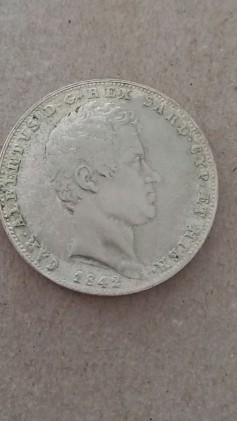 Tutti le monete: 5 Lire 1842 di Carlo Alberto – Usato da Minusio venduto da epp_cty9 2