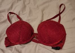 Roter Spitzen BH Super Push up Gr. 80A