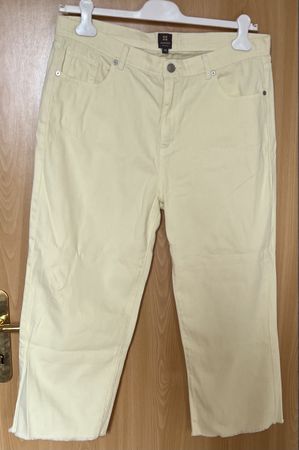 Gelbe 7/8 Sommerjeans, Gr. 44