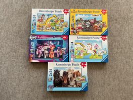 5 Ravensburger Puzzle  , 2x24 Teile