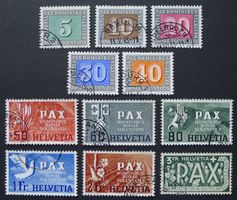 PAX Teilserie, Nr. 262-272 gestempelt, Kat: 496.-