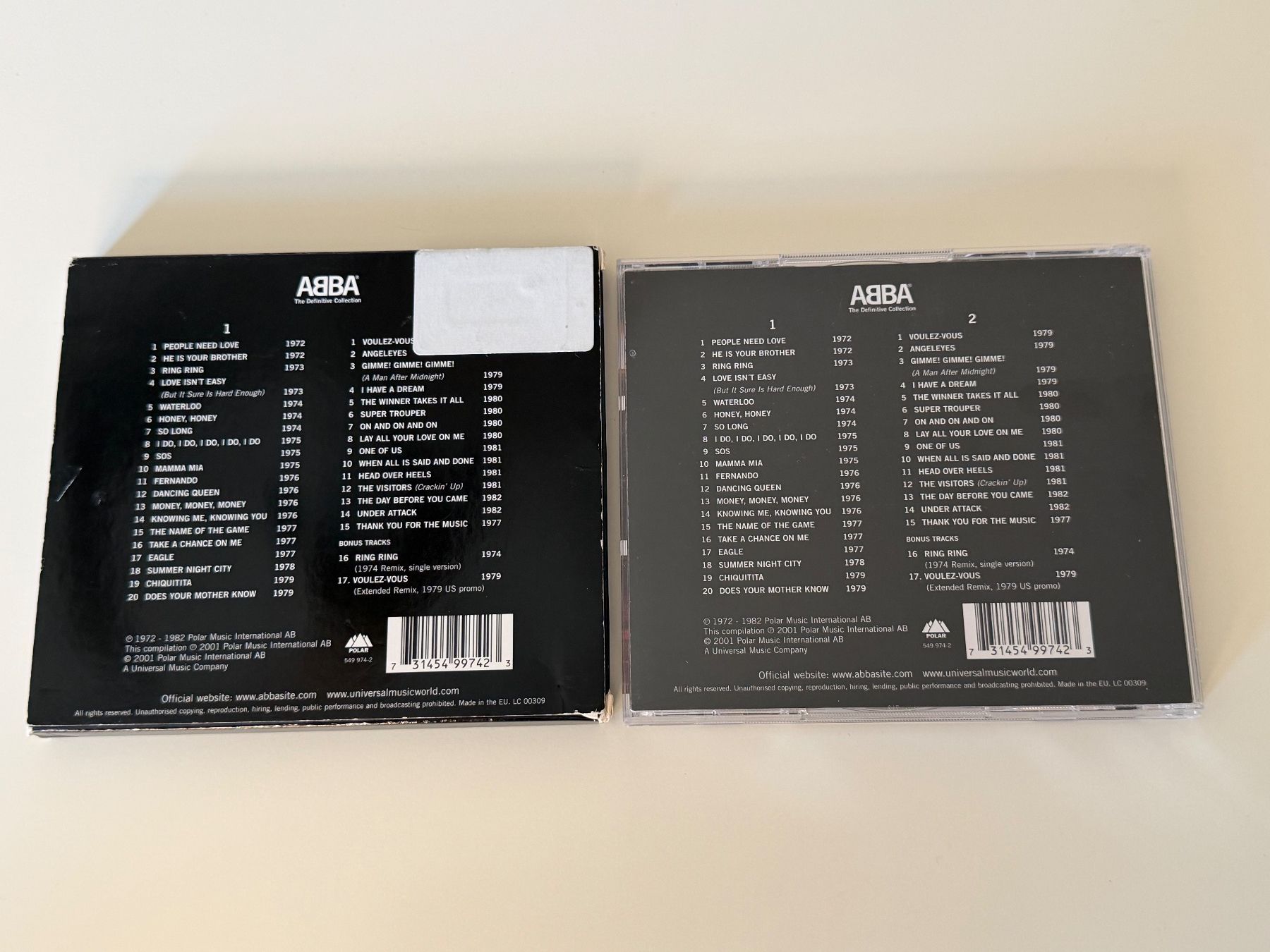 CDs: ABBA The Definitive Collection CD Album – D'occasion à Altstätten SG par sheamus 1