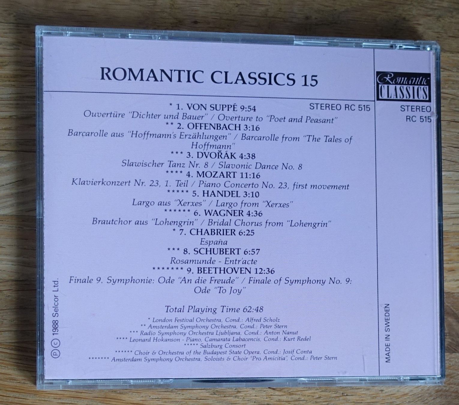 CD: Romantic Classics 15 - F31 – Usato da Sessa venduto da fraenklishop 1