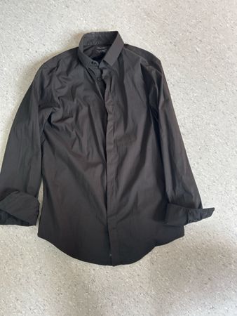 Herren Hemd Armani Jeans schwarz Extra Slim Grösse 41