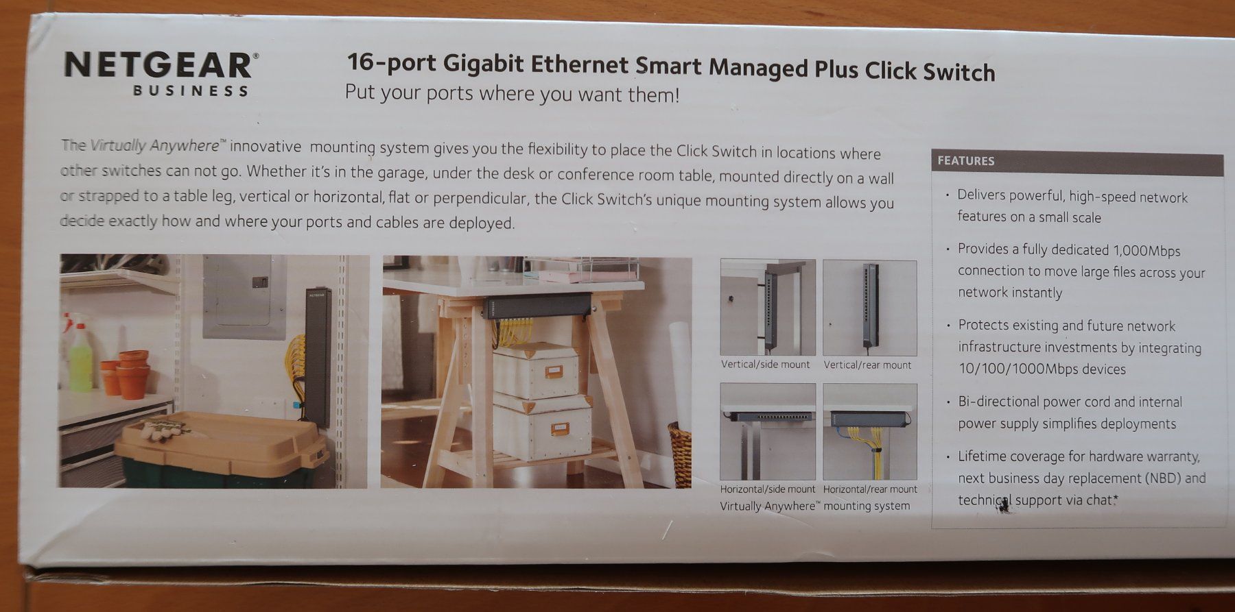 Unità & Adattatore: Netgear GSS116E Gigabit Ethernet Click Switch – Usato da Horw venduto da Pisoft 6