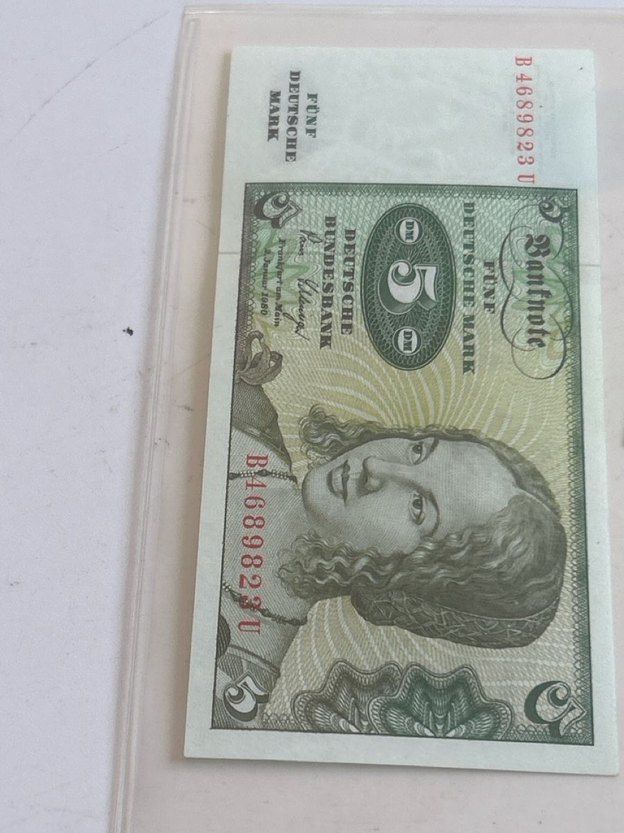 Banconote: Fünf Deutsche Mark Banknote (S28) – Usato da Neuenhof venduto da SchnaeppliAllerlei