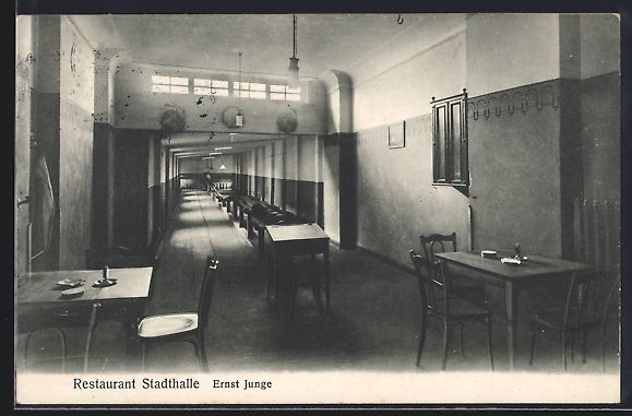 Cartoline postali: Cuxhaven, Restaurant Stadthalle, Kegelba – Usato da Berlin venduto da bartko-reher