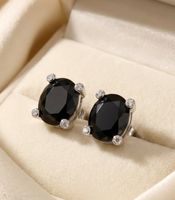 Silber 925 Onyx Ohrringe -  Neu