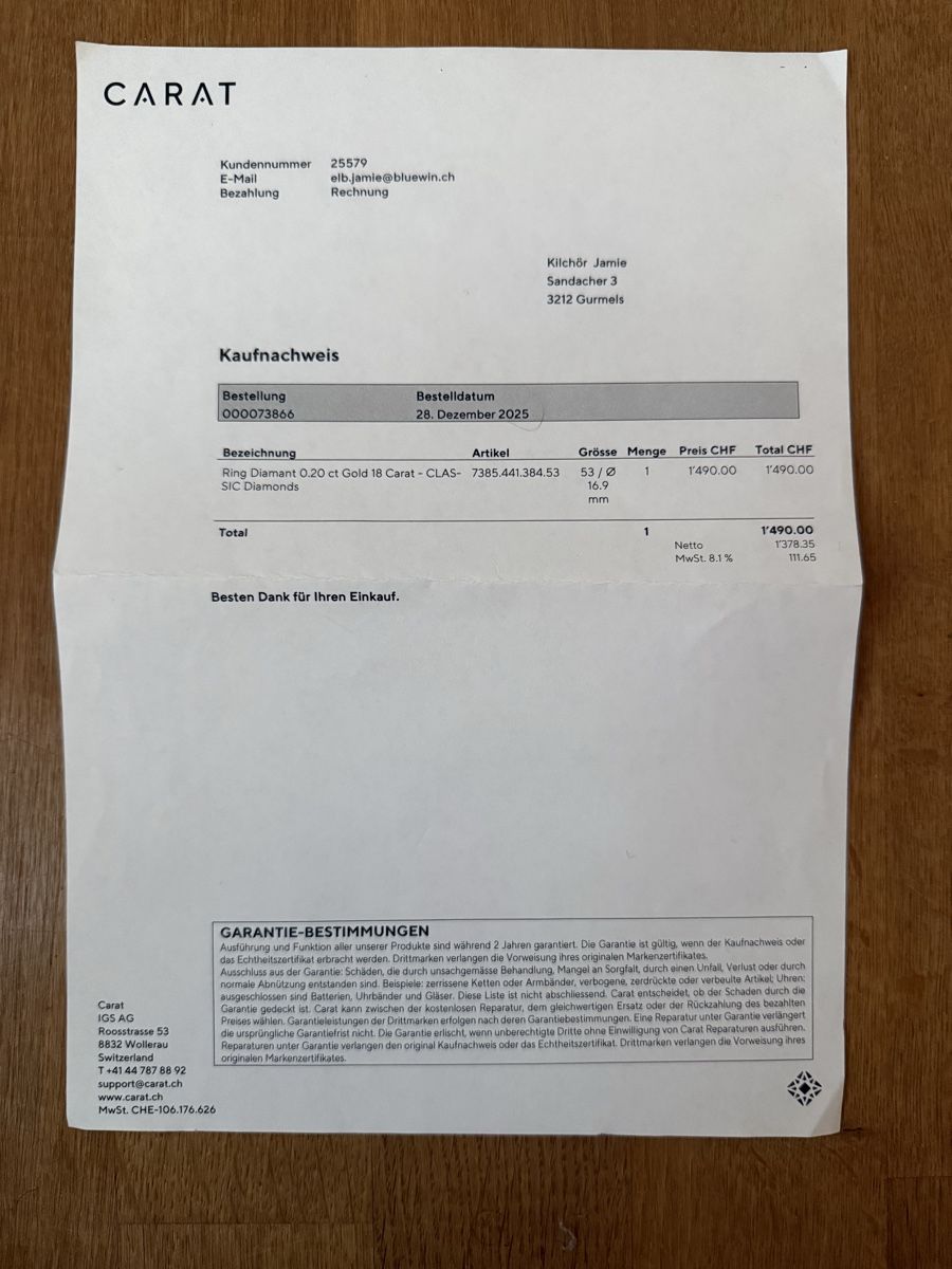 Anelli: carat Diamant ring 0.2 carat – Usato da Gurmels venduto da elb_77bf 2