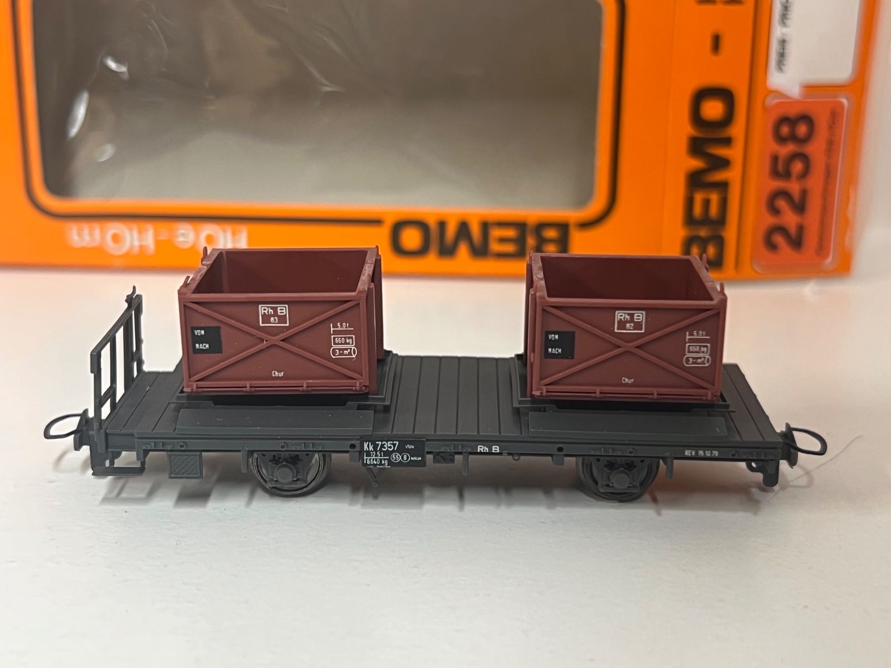 Bemo Modellini di ferrovie: Bemo 2258  Klestransportwagen RhB – Usato da Neuenhof venduto da ludovicco 2