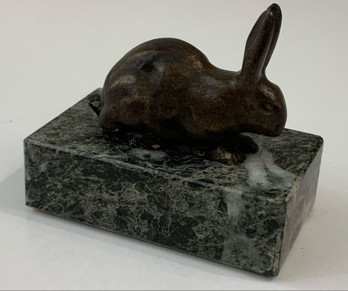 Statuette: Petit lapin en bronze  Louis Barye – Usato da rolle venduto da Tontonjulot